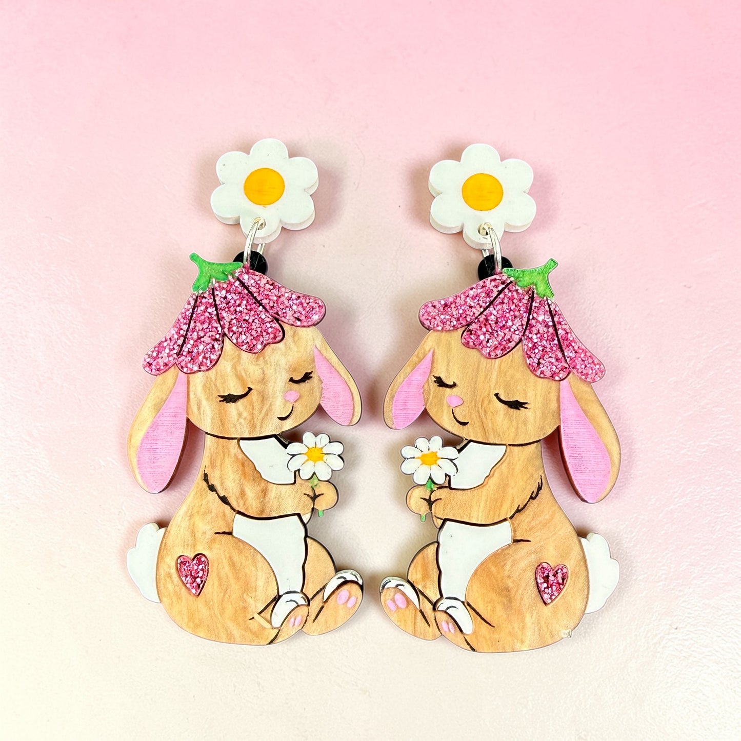 Flower Hat Bunny Dangles