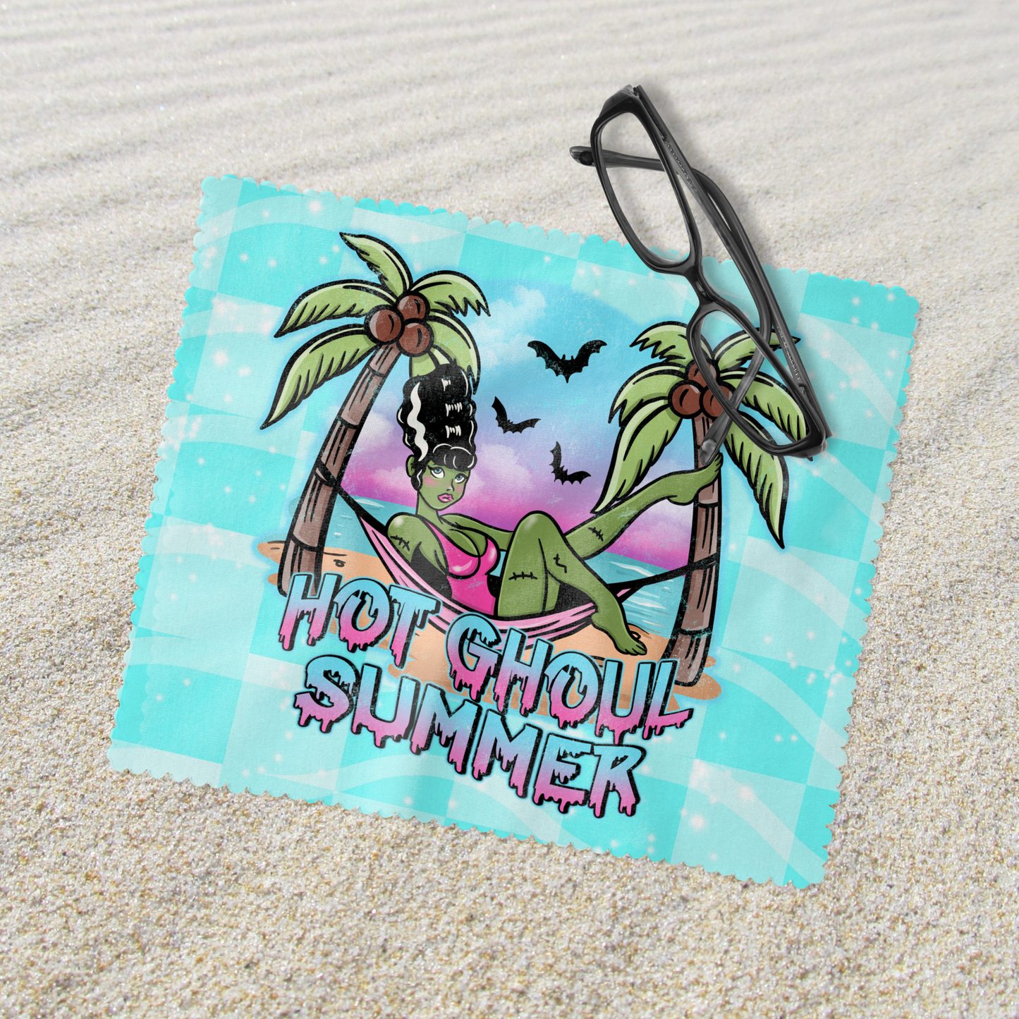 Spooky Ghoul Summer Eyeglass Cleaning Cloth