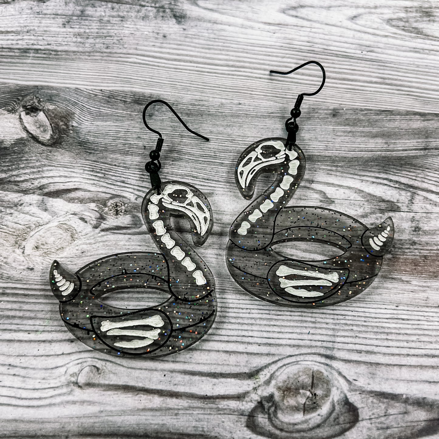 Flamingo Skeleton Floatie Dangles (2 Colors Available!)