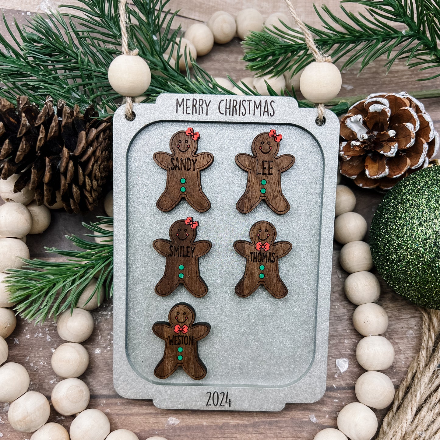 2025 Gingerbread Personalized Family Christmas Ornament