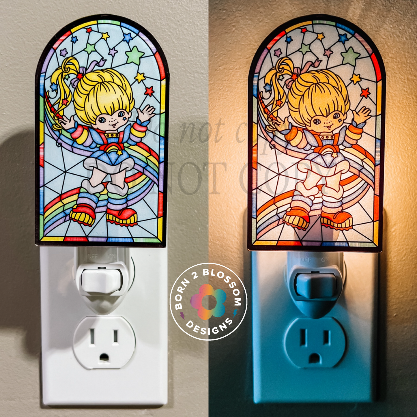 80s Cartoon Stained Glass Nightlight (3 Character Choices)
