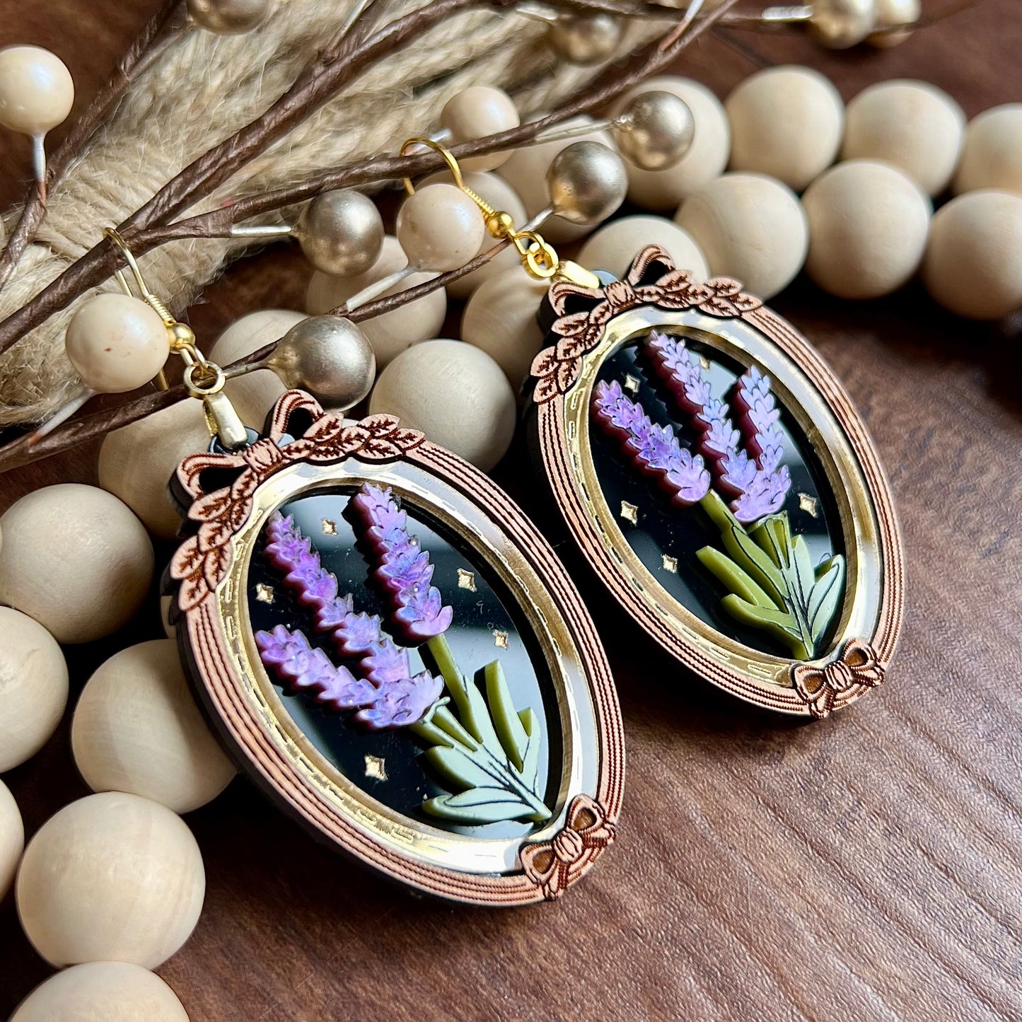 Framed Lavender Dangles