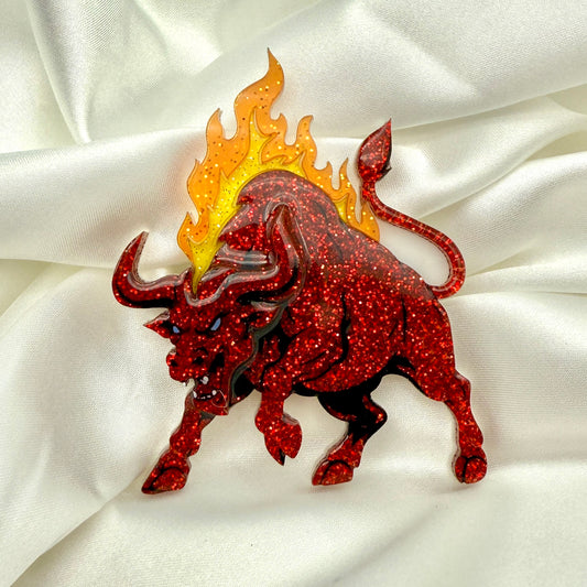 The Last Unicorn Red Bull BROOCH