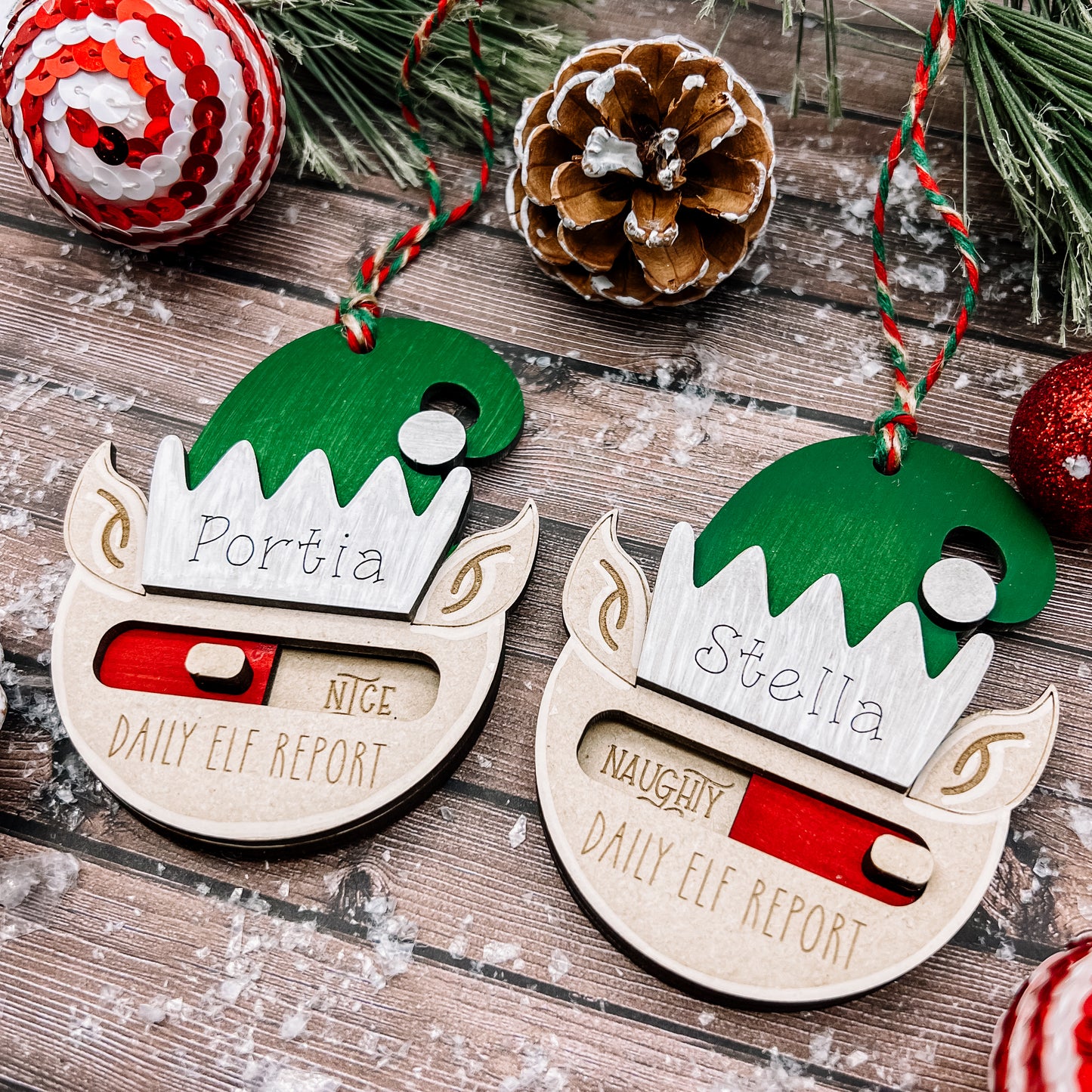 Personalized Daily Elf Report Ornament