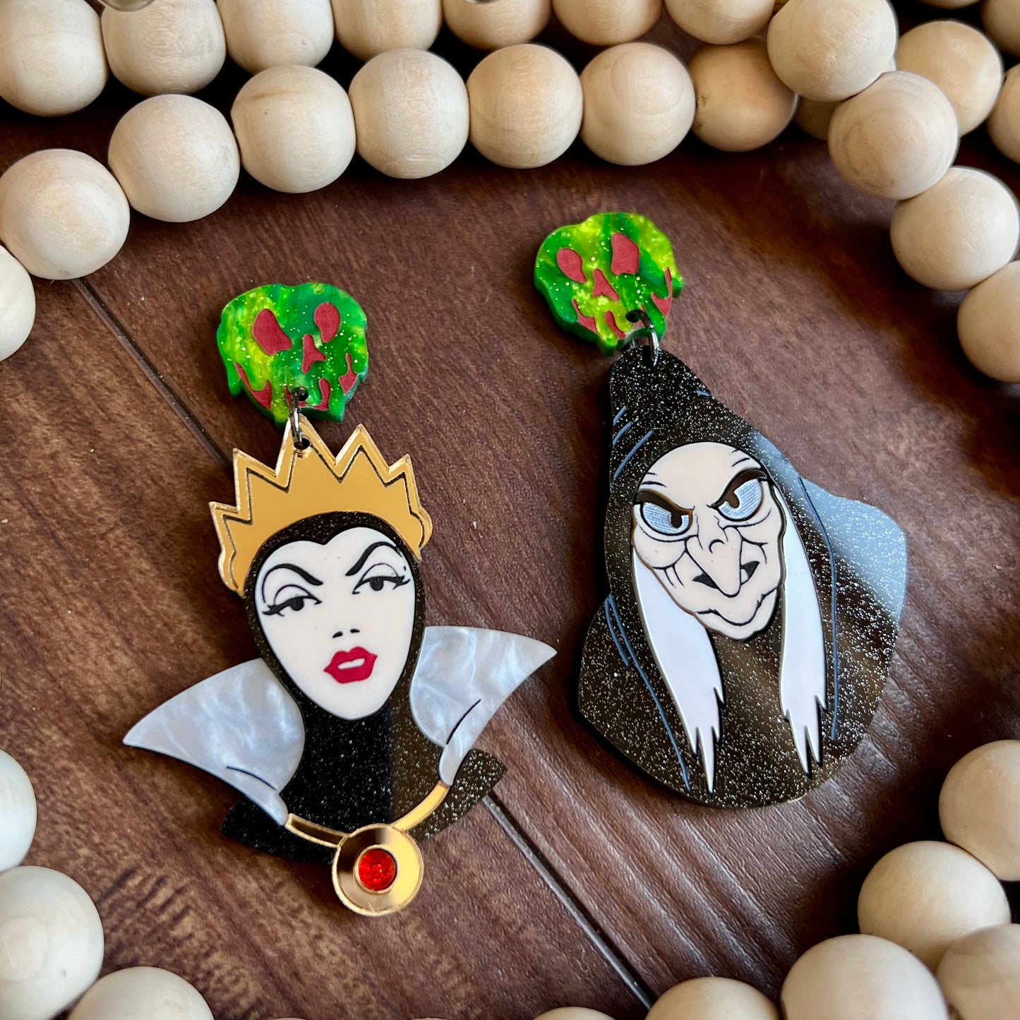 Mismatched Evil Queen/Old Hag Dangles