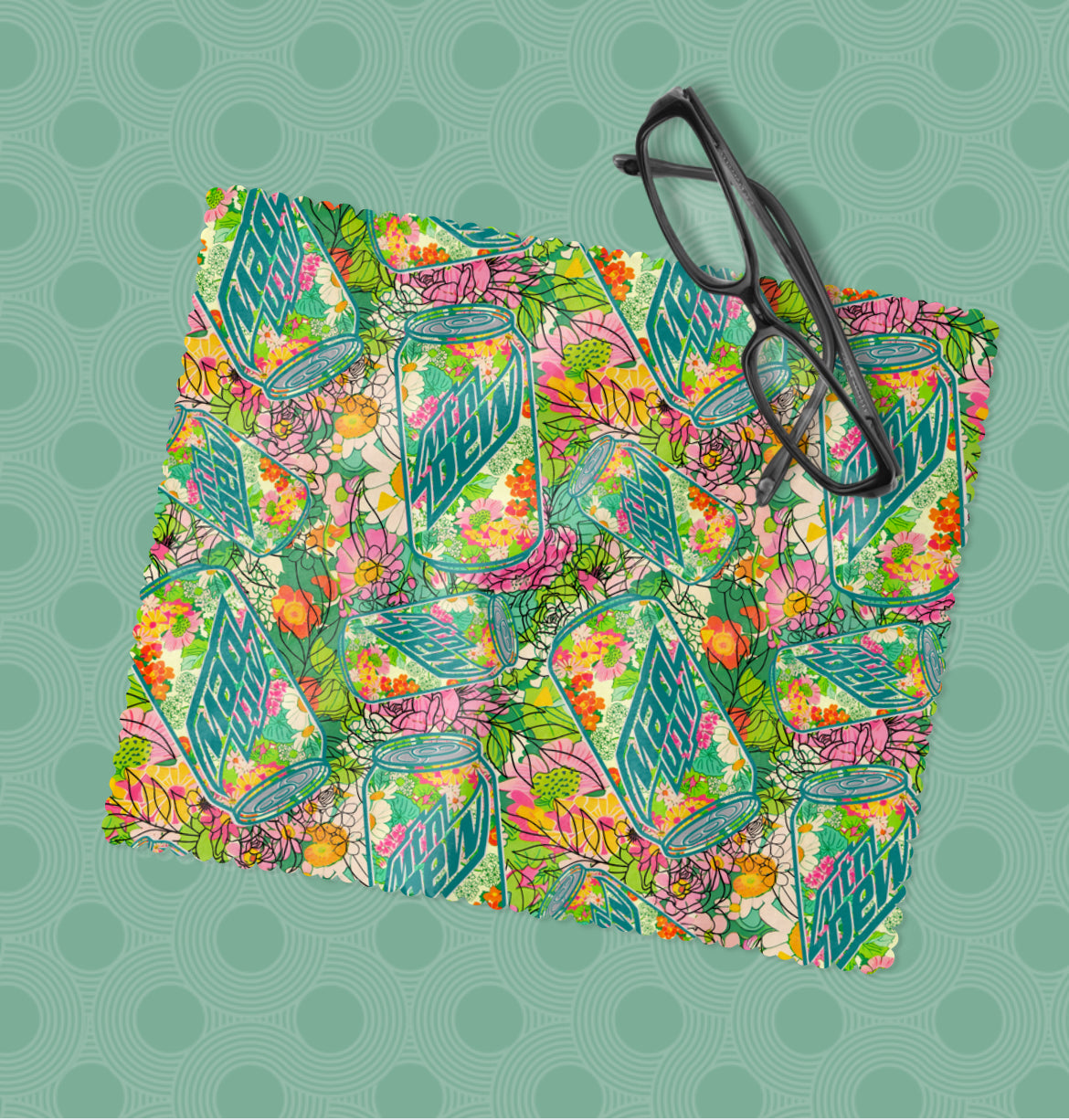Floral Dew Eyeglass Cleaning Cloth