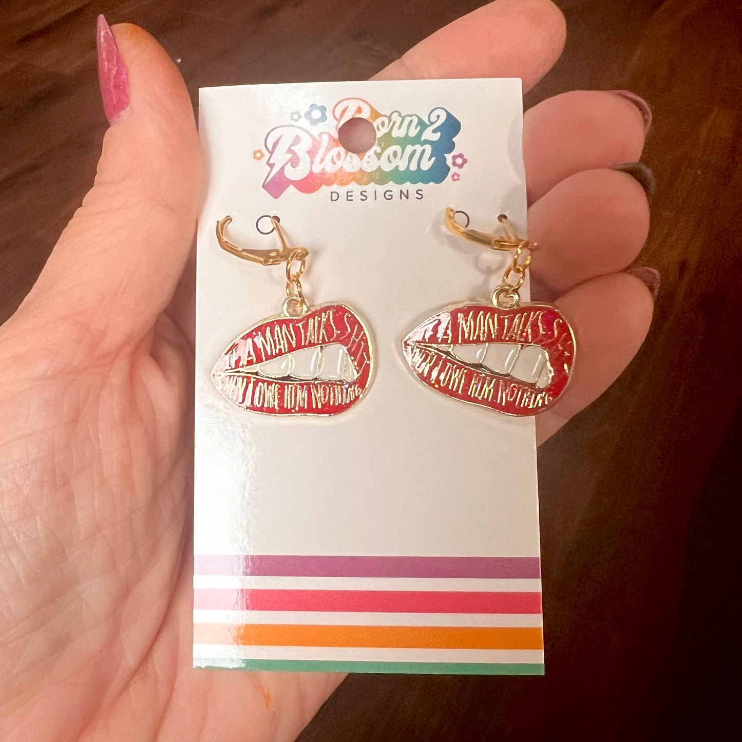 NOV CLEARANCE TS If a Man Talks Shit Earrings