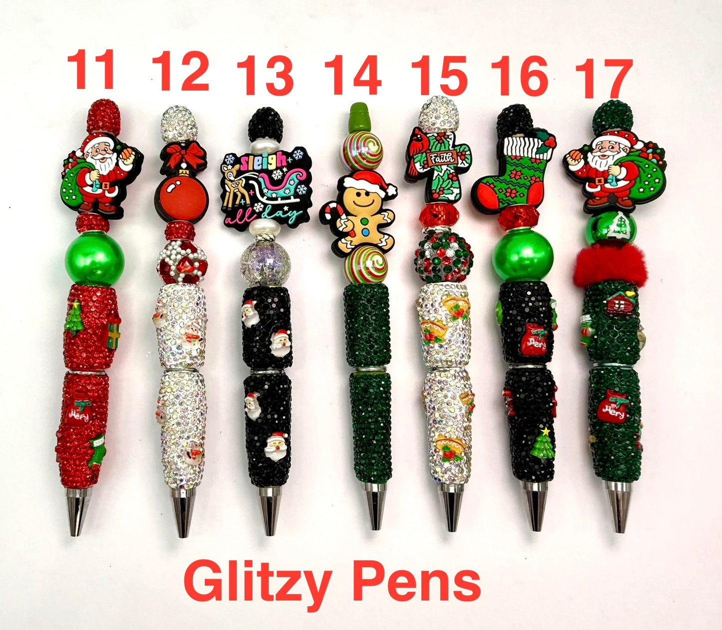 Ok CLEARANCE Christmas Glitzy Pens