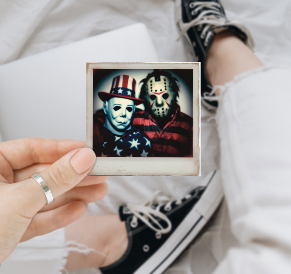 Patriotic Horror Polaroid Vinyl Decals (9 Designs Available)