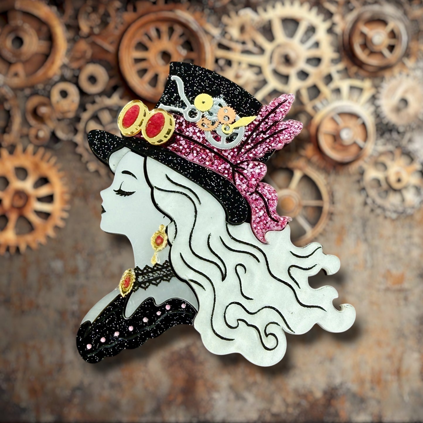Steampunk Ghost BROOCH (& other larger items)
