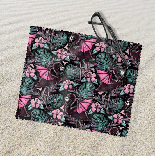 Goth Flamingo Eyeglass Cleaning Cloth