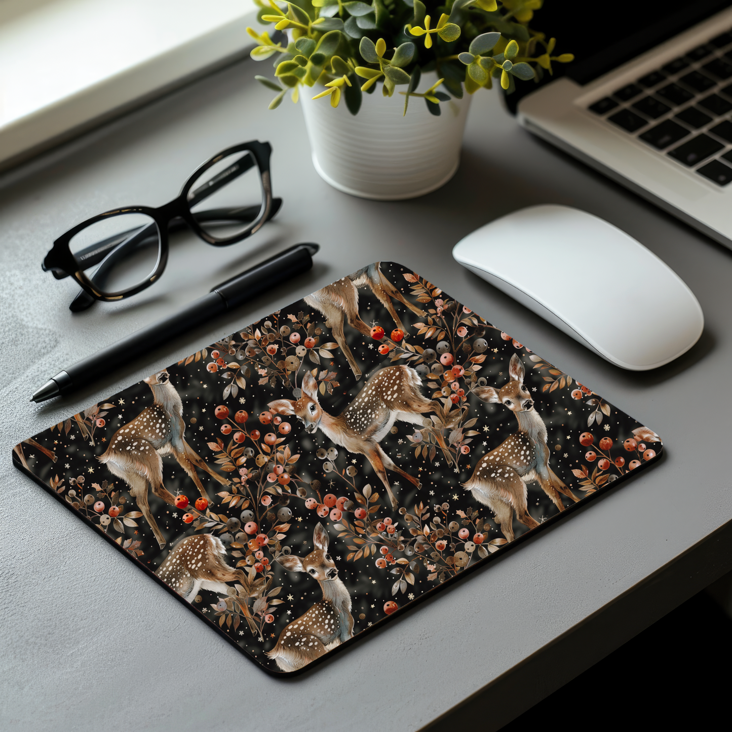 Winter Deer Mouse Pad