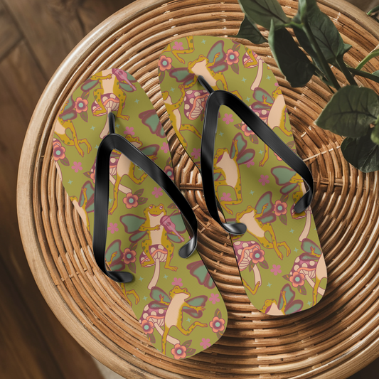 Frog Fairy Flip Flops