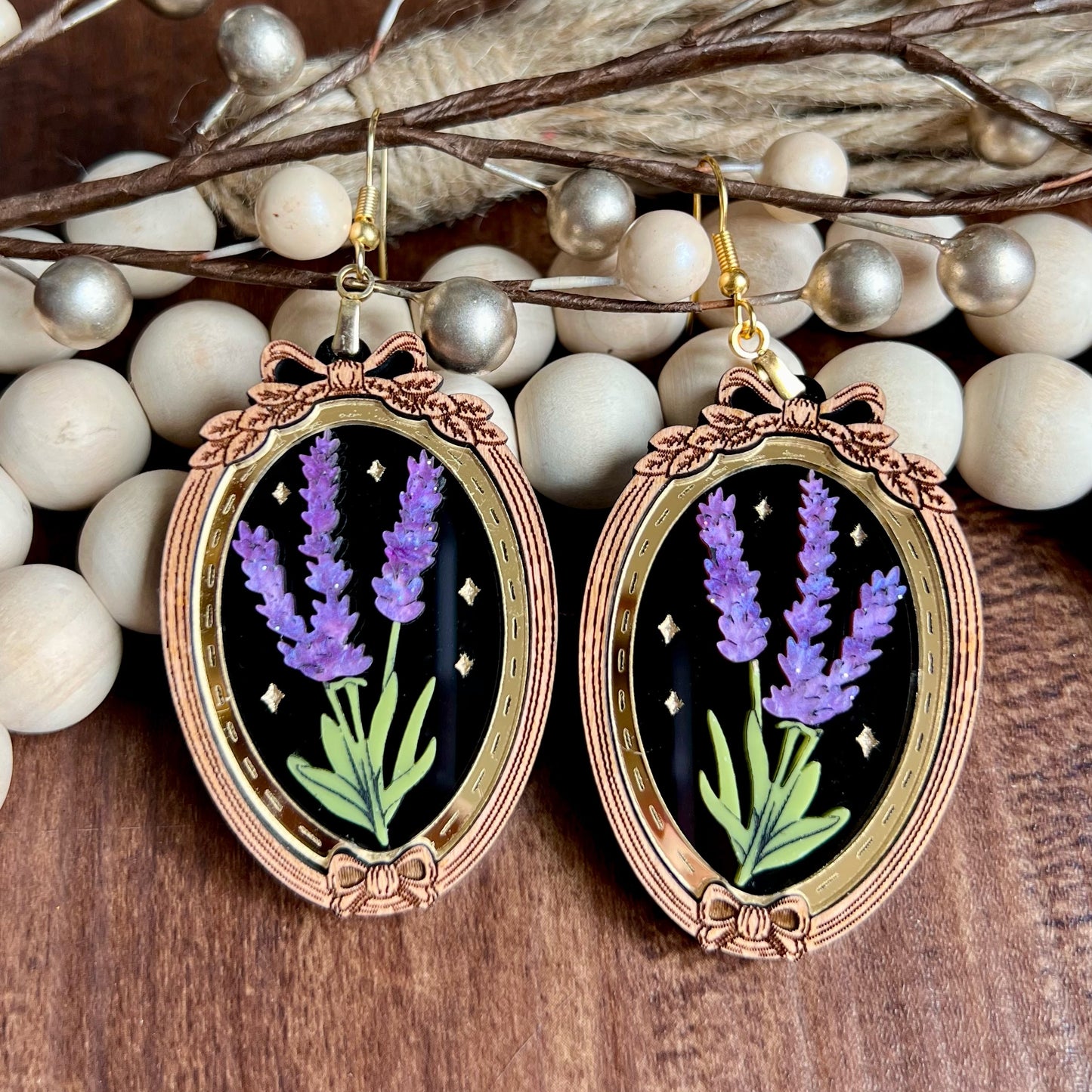 Framed Lavender Dangles