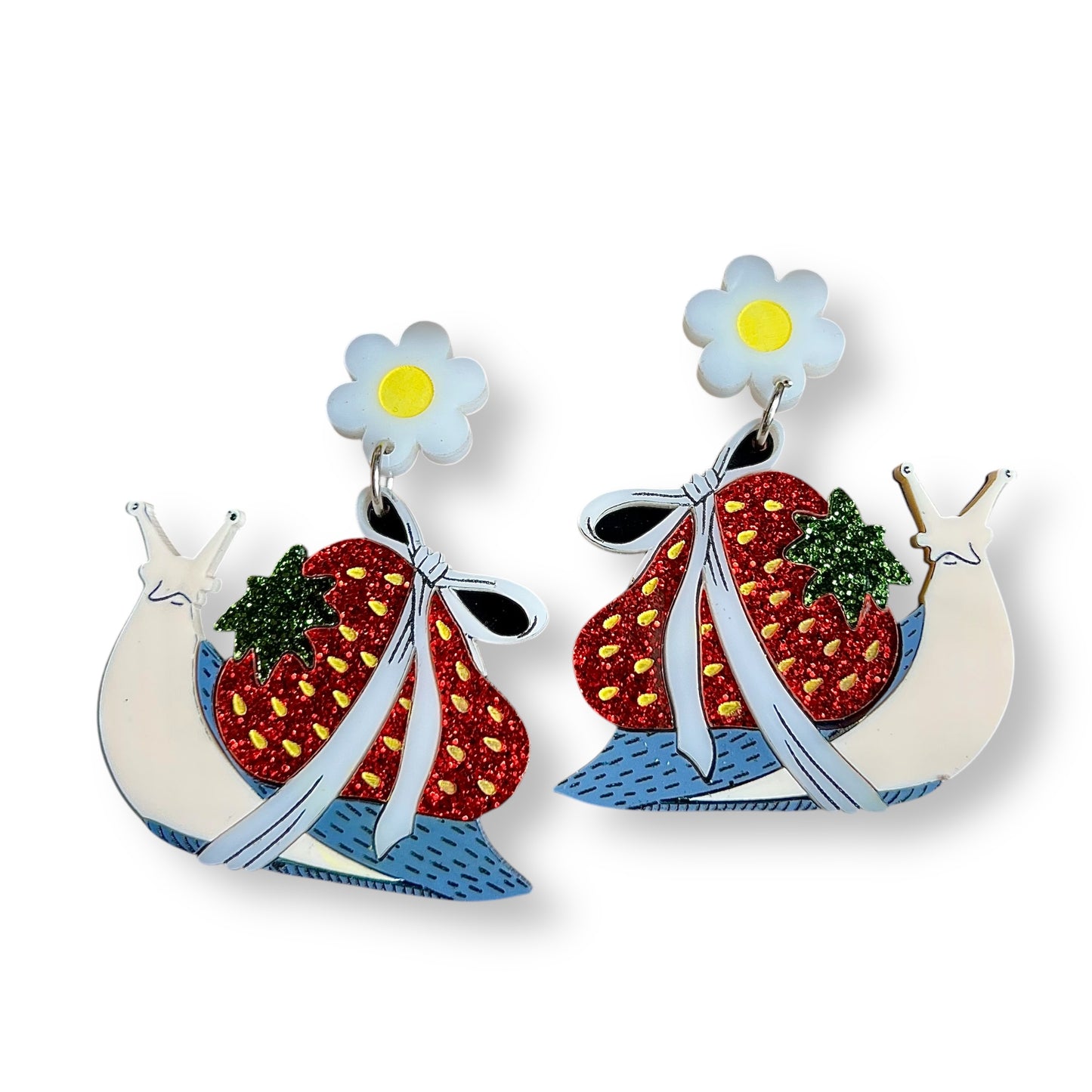 Strawberry Snail Dangles