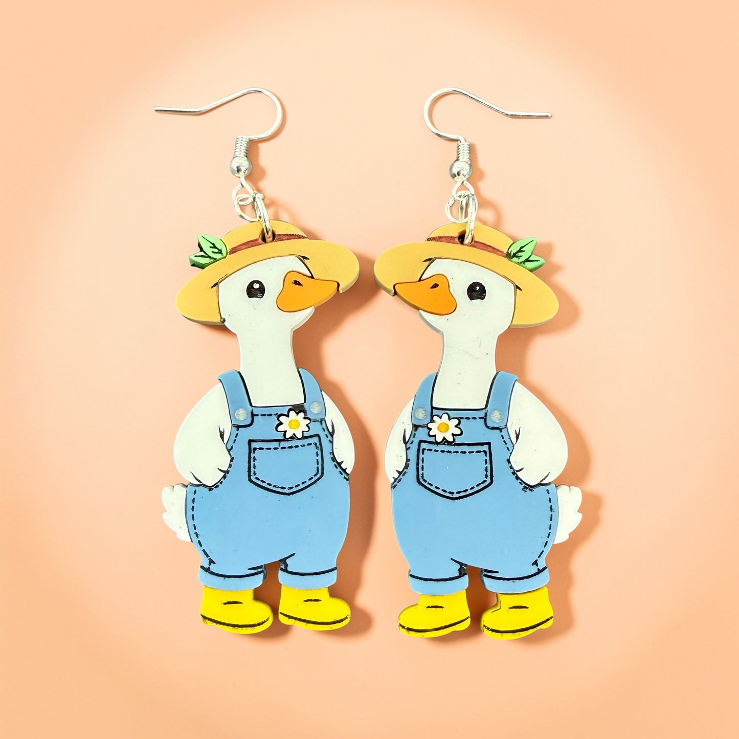 Goose in Overalls Dangles