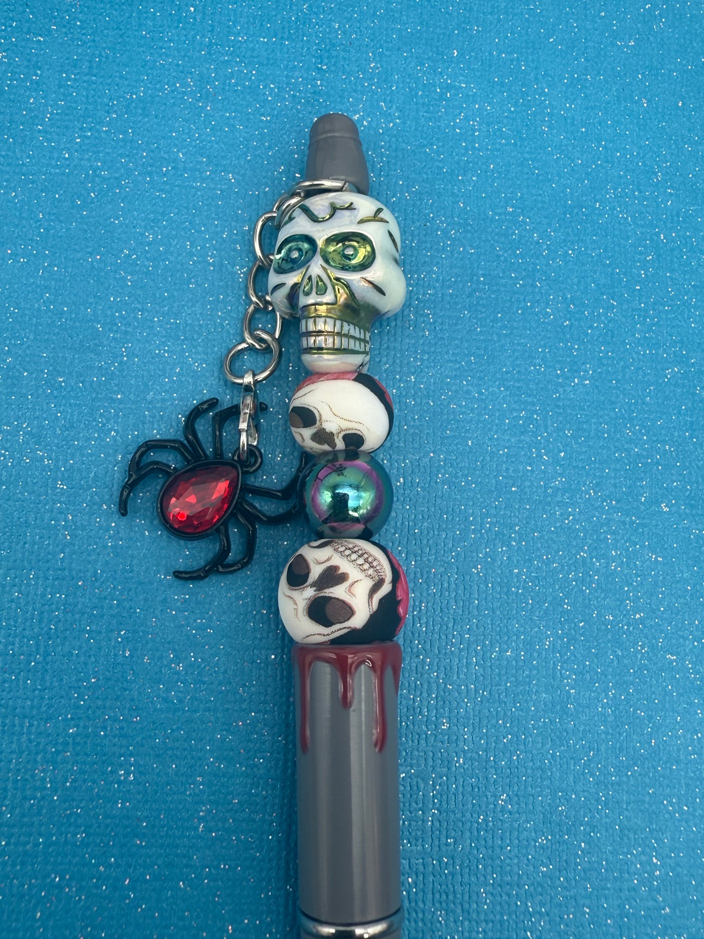 Spooky Beaded Pens with Dripping Blood