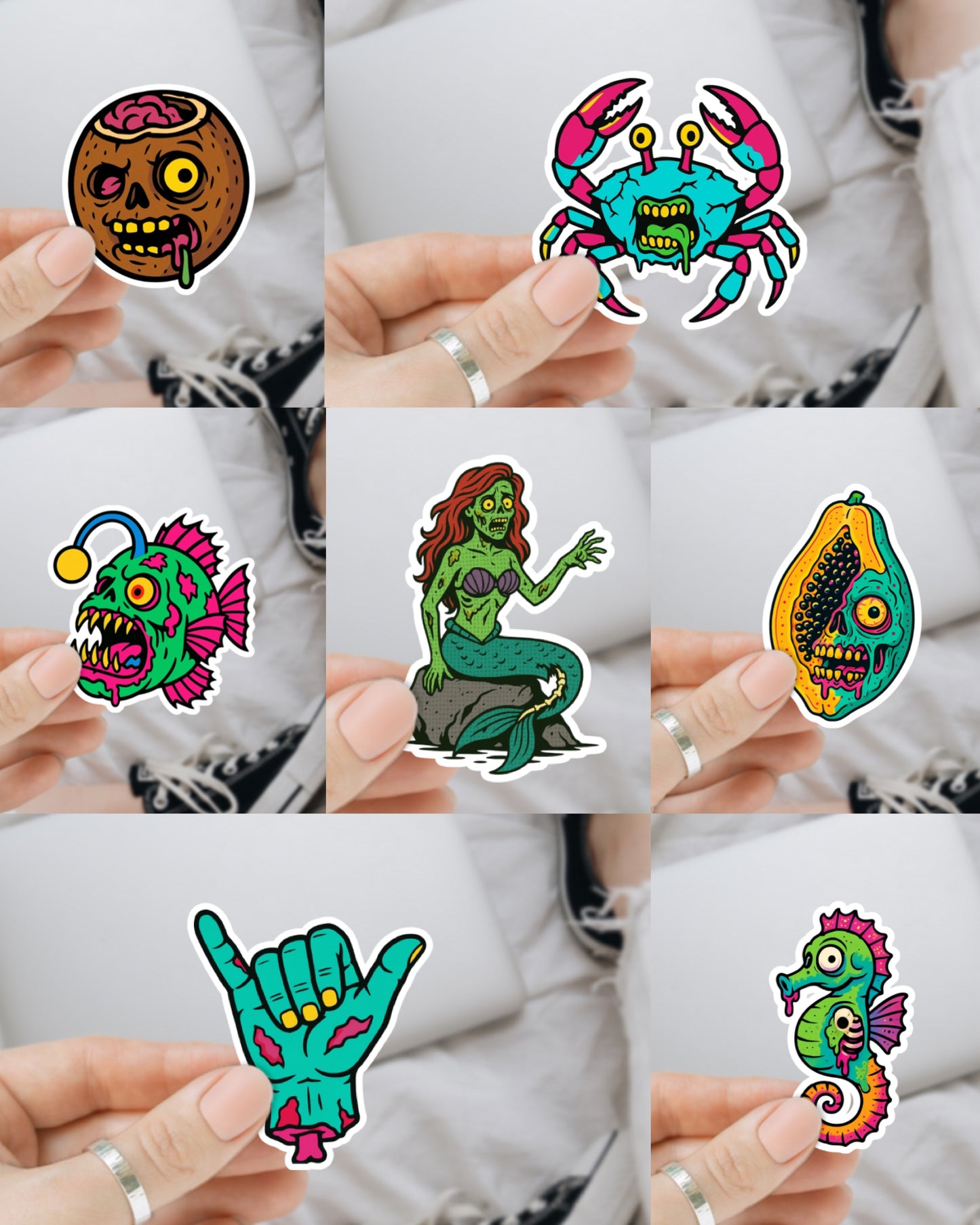 Pop Art Zombie Vinyl Decals (7 Designs Available)