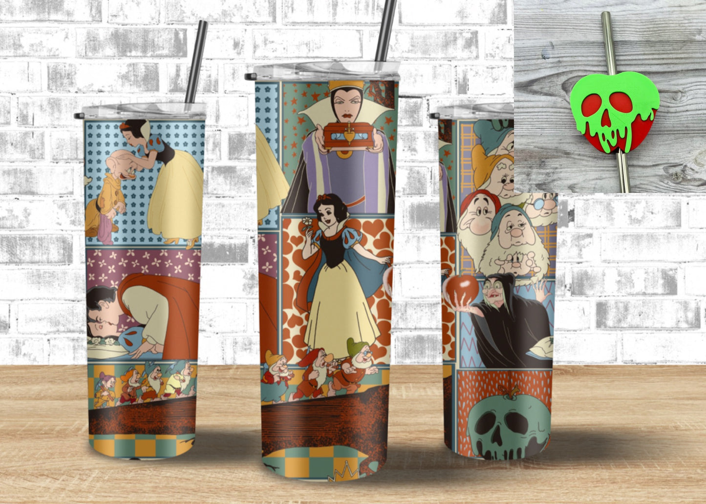 Snow White Tumbler (Strawtopper Included!)