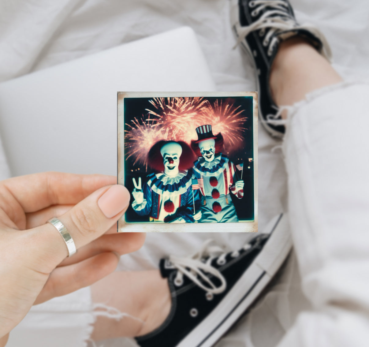 Patriotic Horror Polaroid Vinyl Decals (9 Designs Available)
