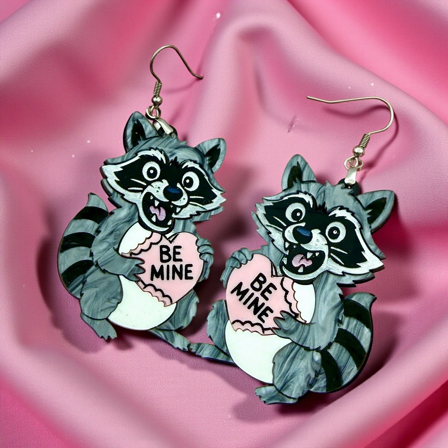 Be Mine Raccoon Dangles