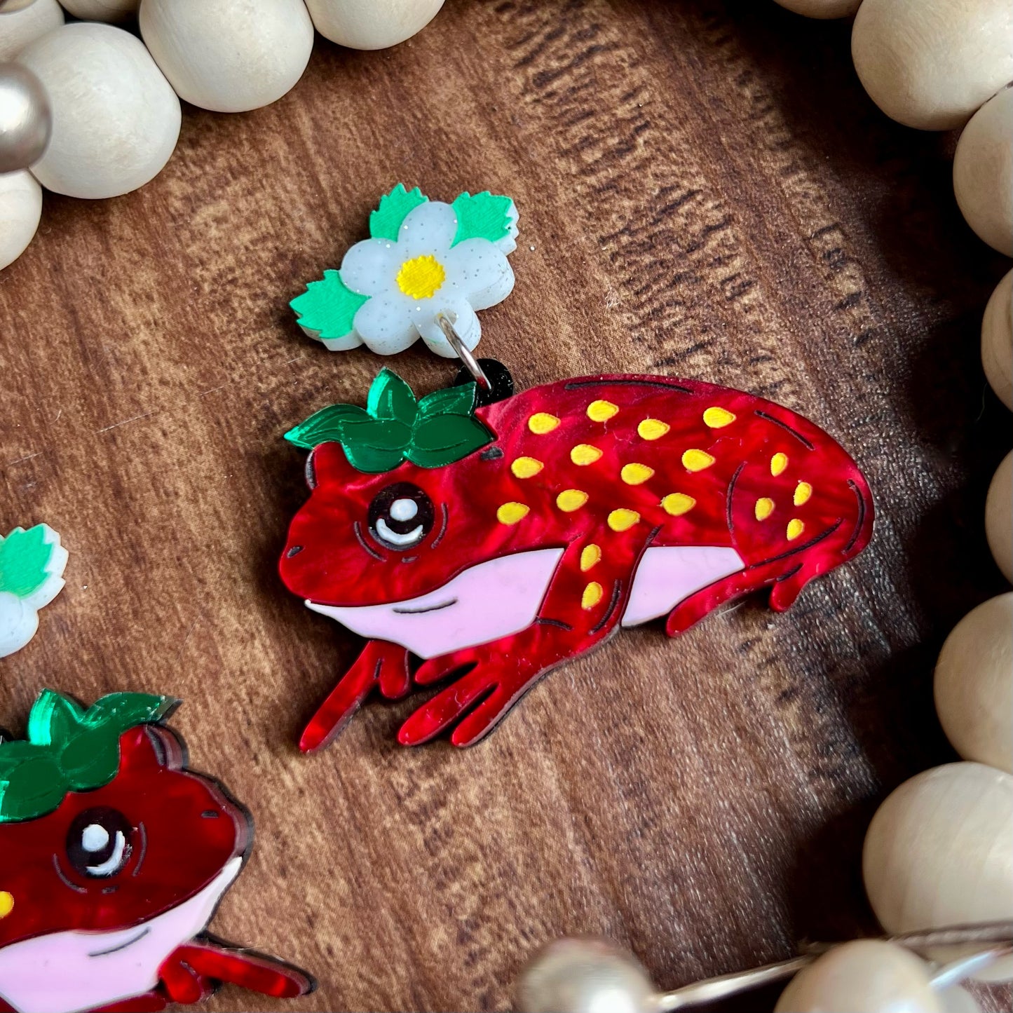 Strawberry Frog Dangles