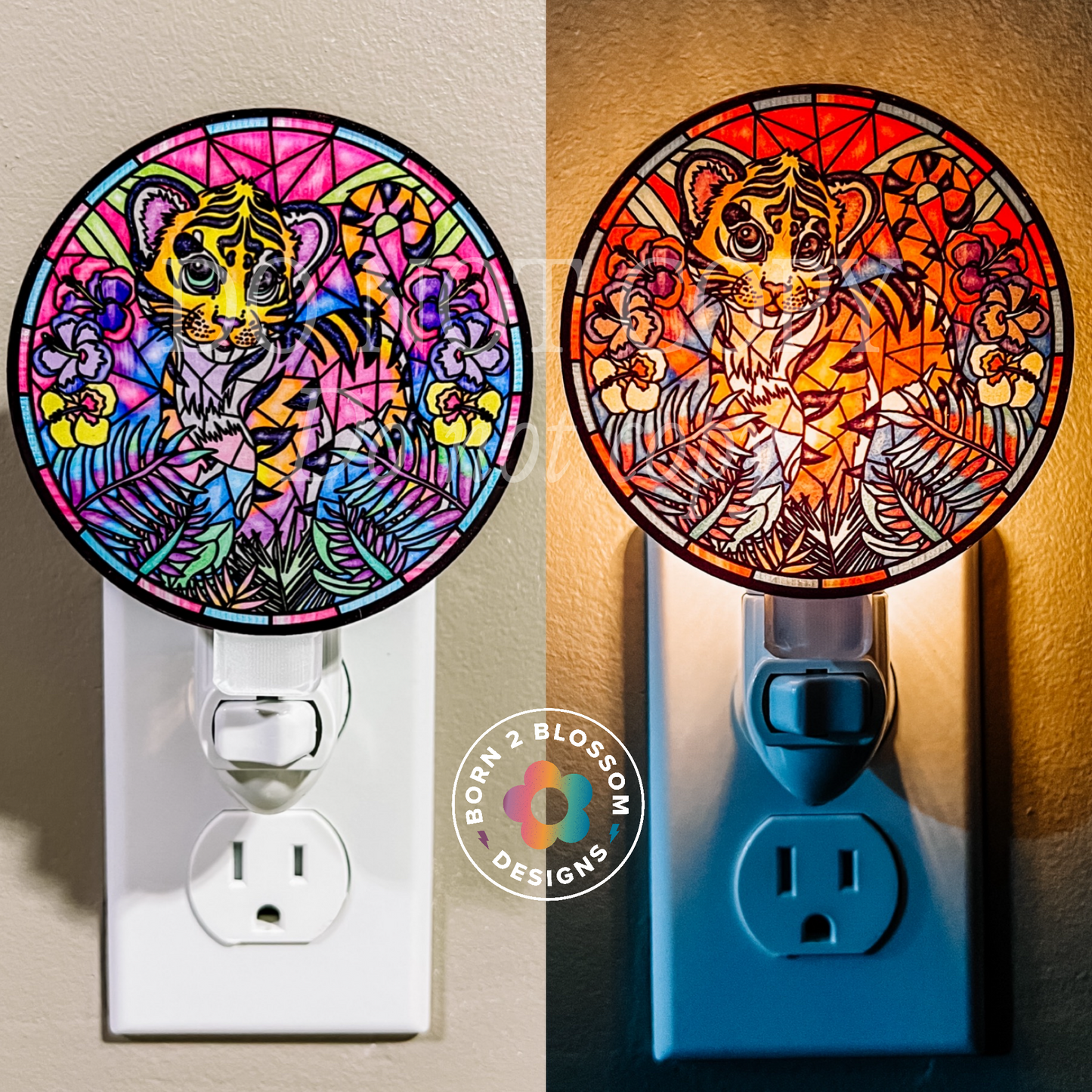 Lisa Frank Stained Glass Nightlight (4 Character Choices)