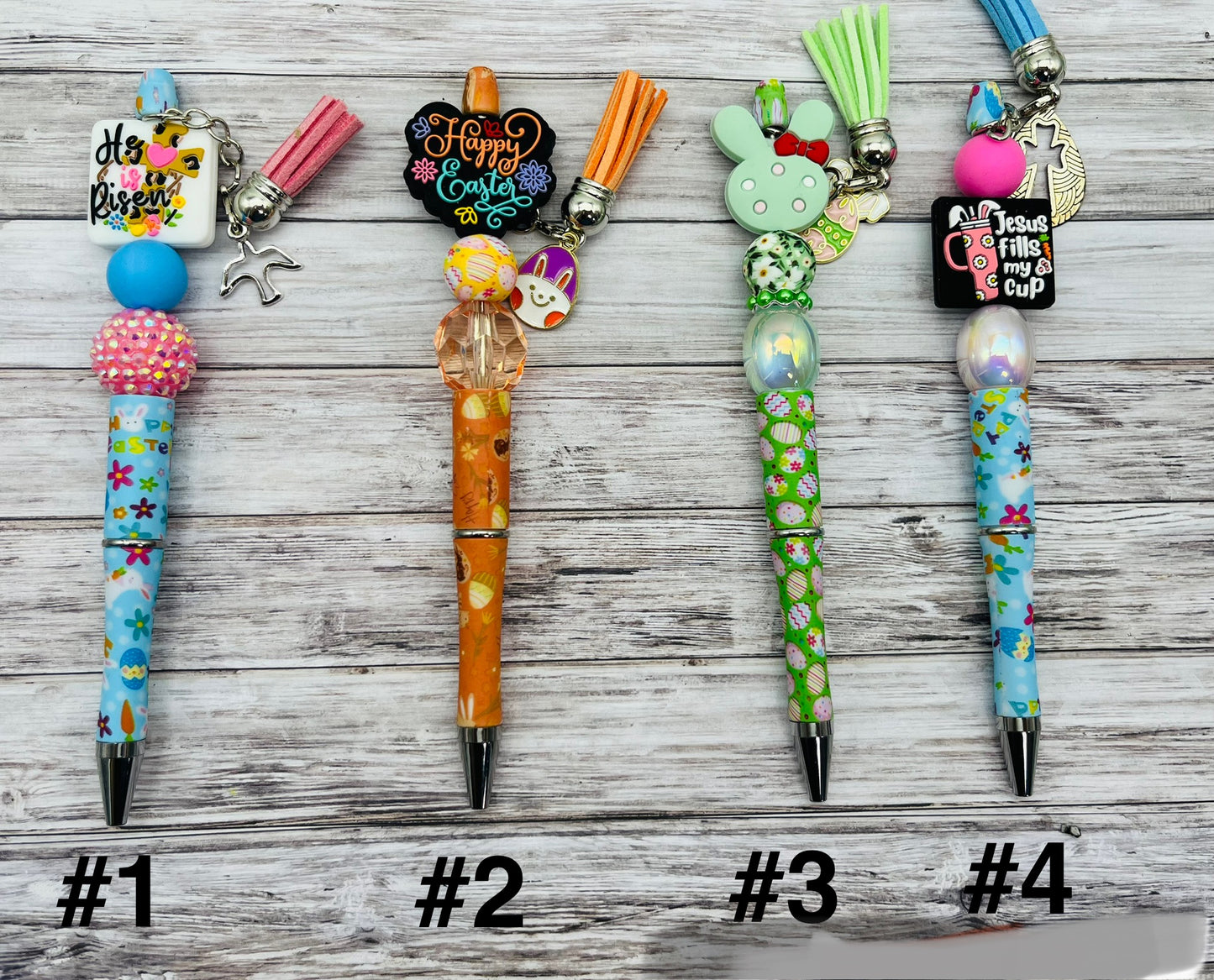 Easter Patterned Beaded Pens
