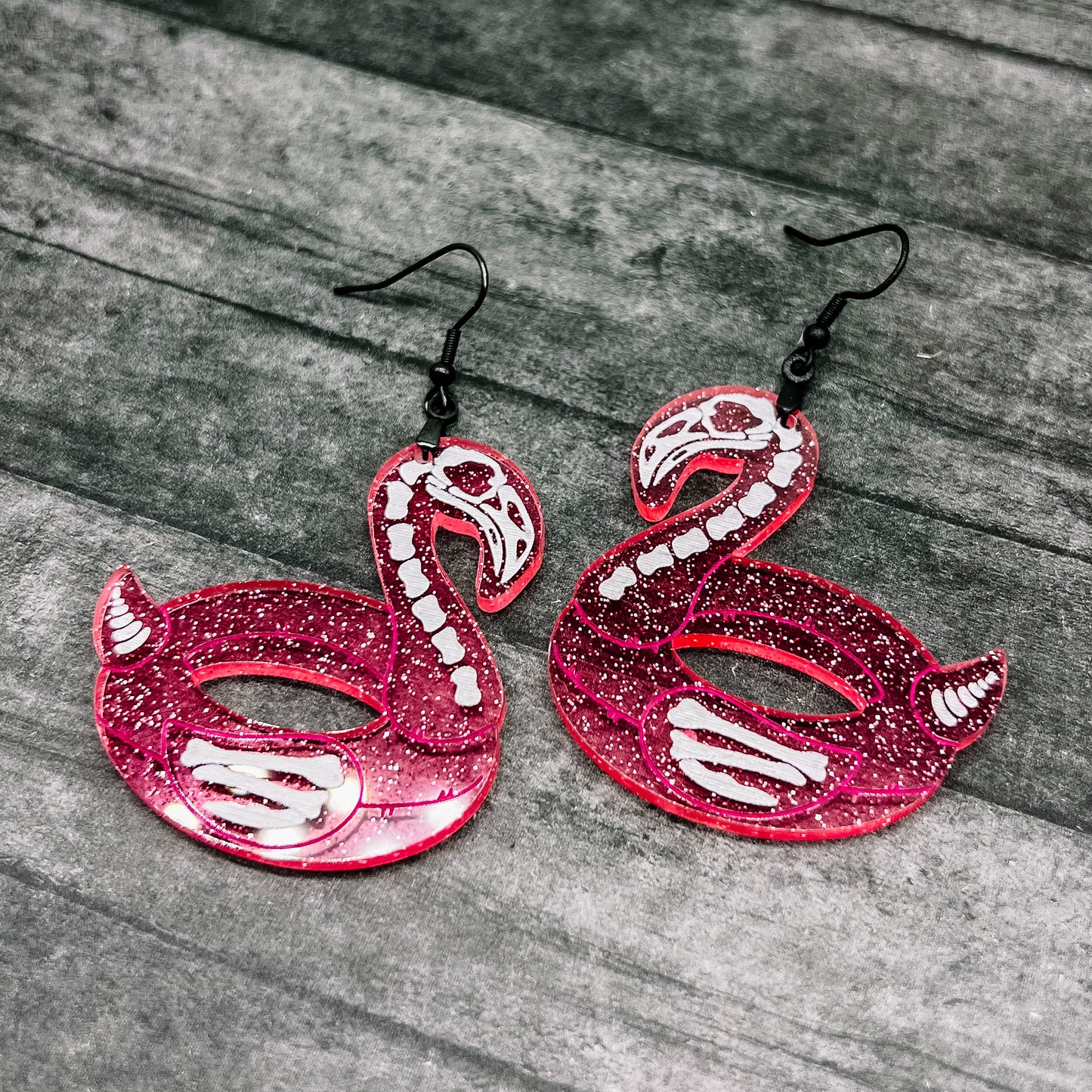 Flamingo Skeleton Floatie Dangles (2 Colors Available!)
