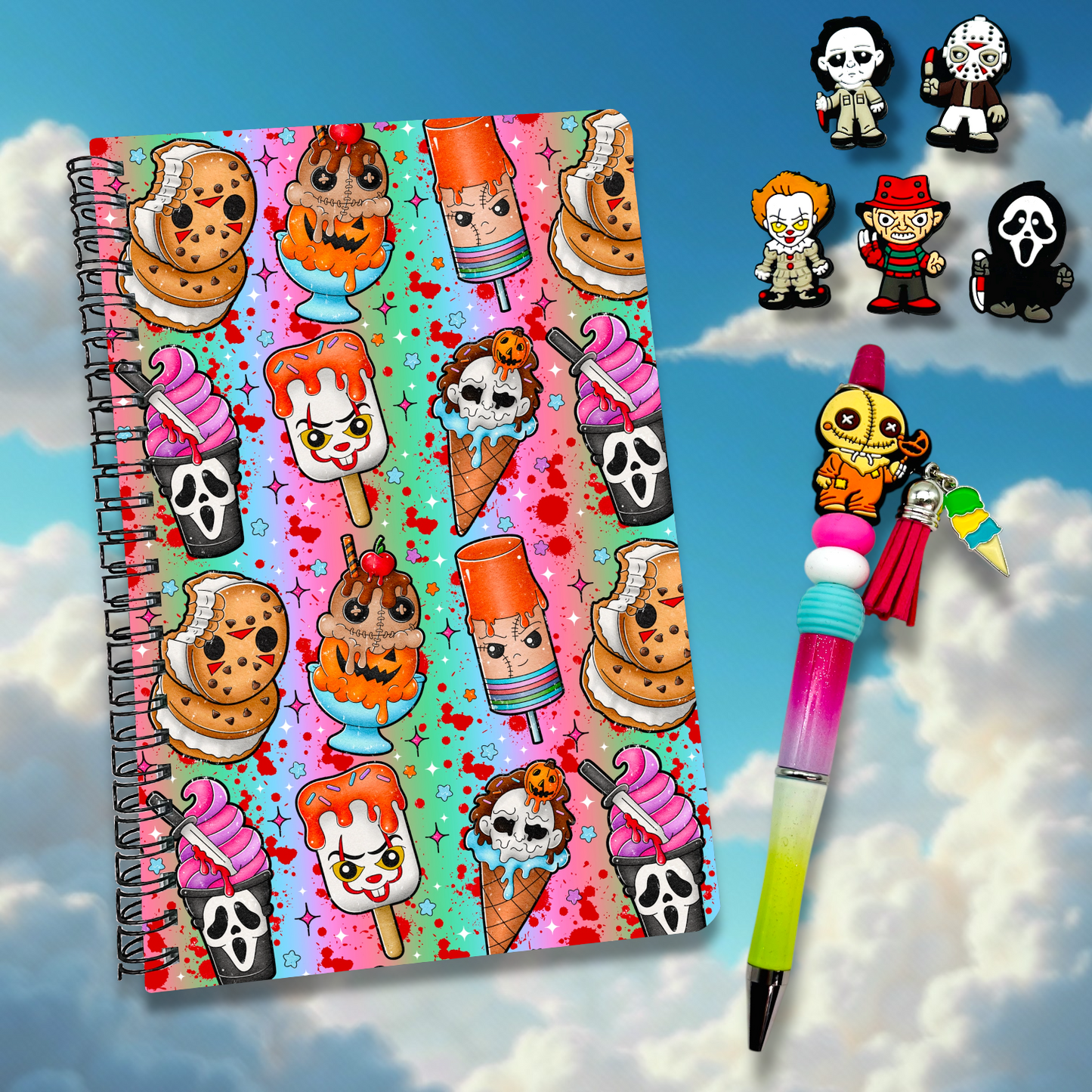 Horror Popsicle Notebook & Pen Set