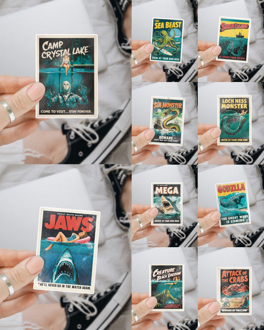 Monster Movie Vinyl Decals (10 Designs Available)