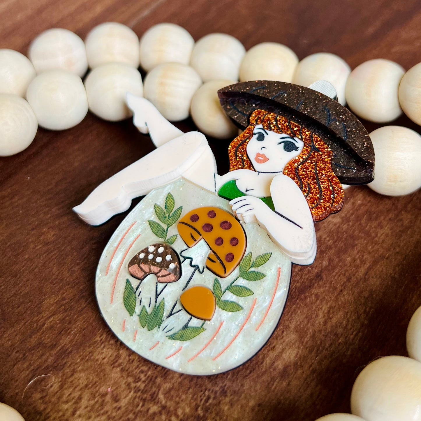 Mushroom Canister Nymph BROOCH