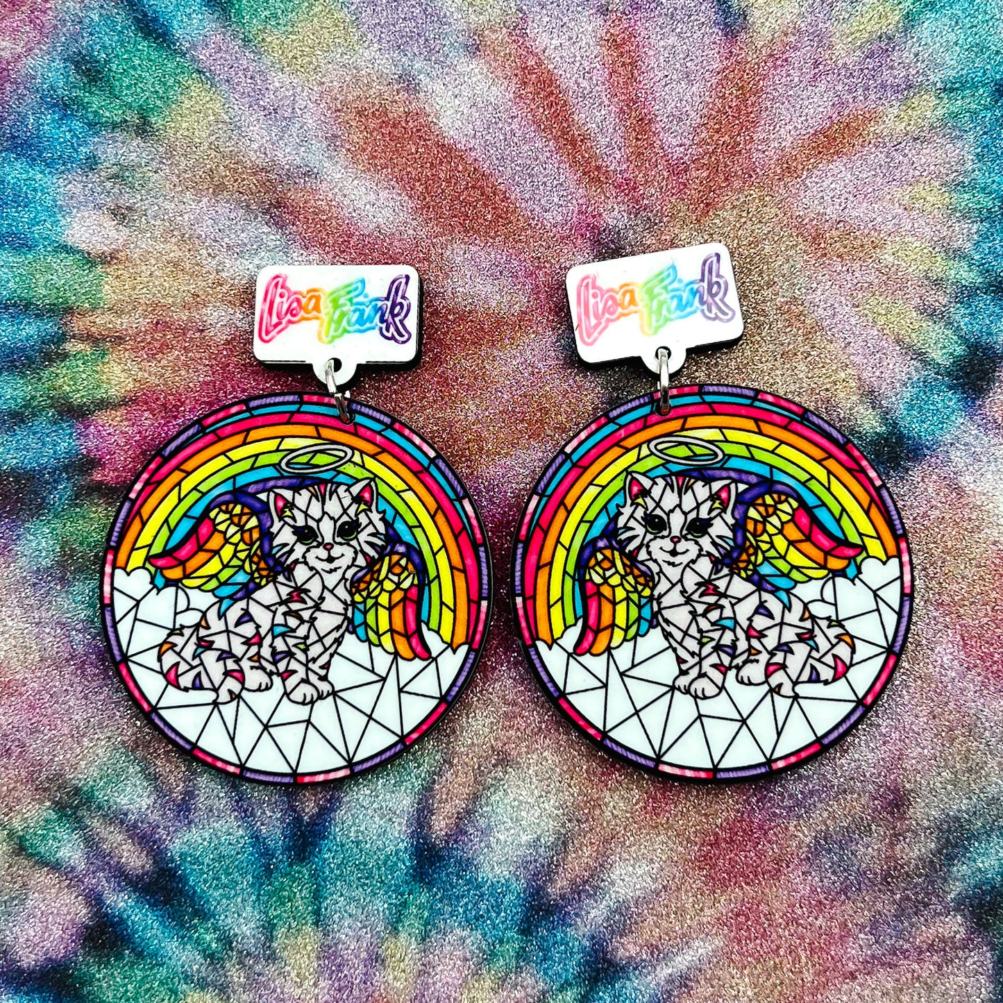 Lisa Frank Stained Glass Dangles (4 Different Designs)