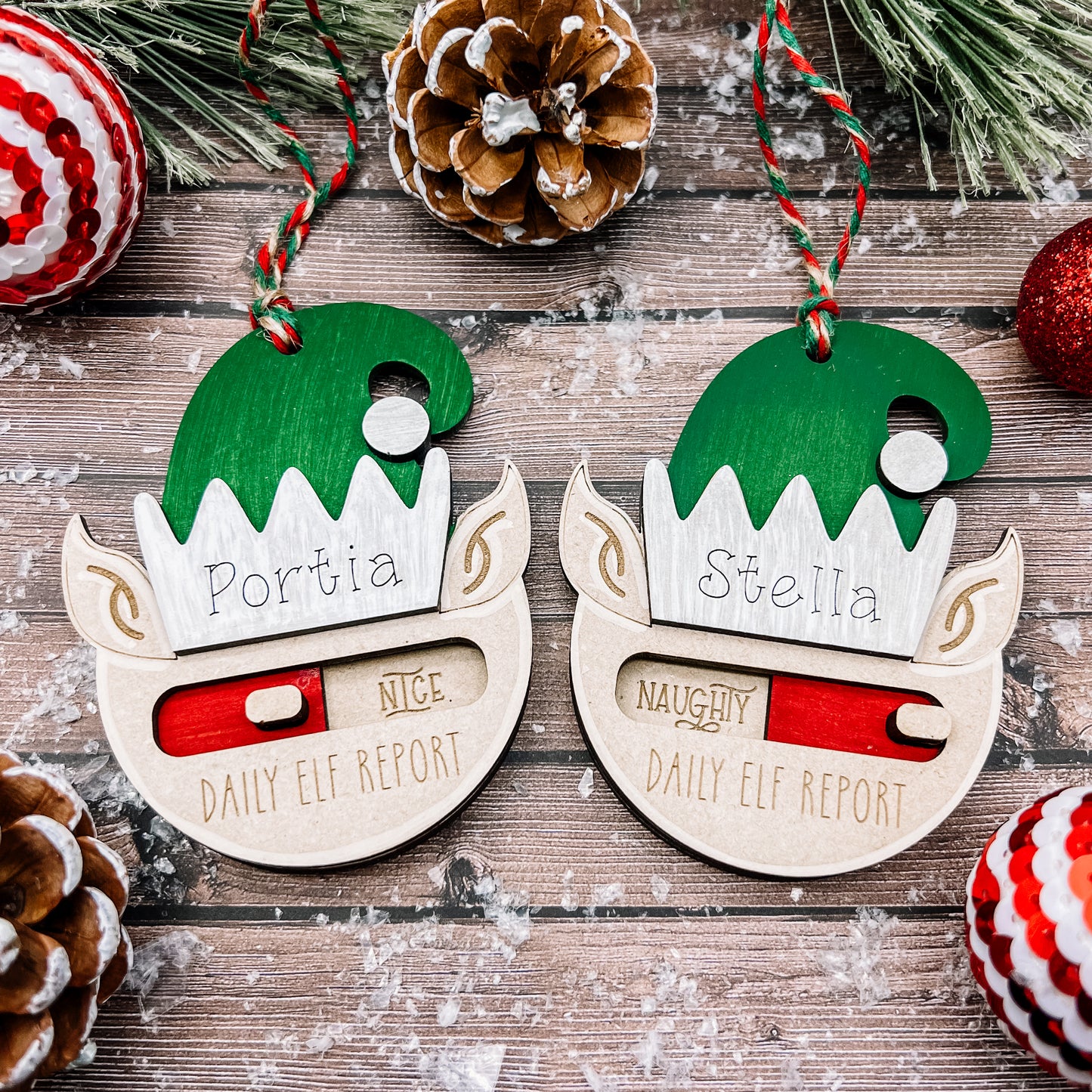 Personalized Daily Elf Report Ornament
