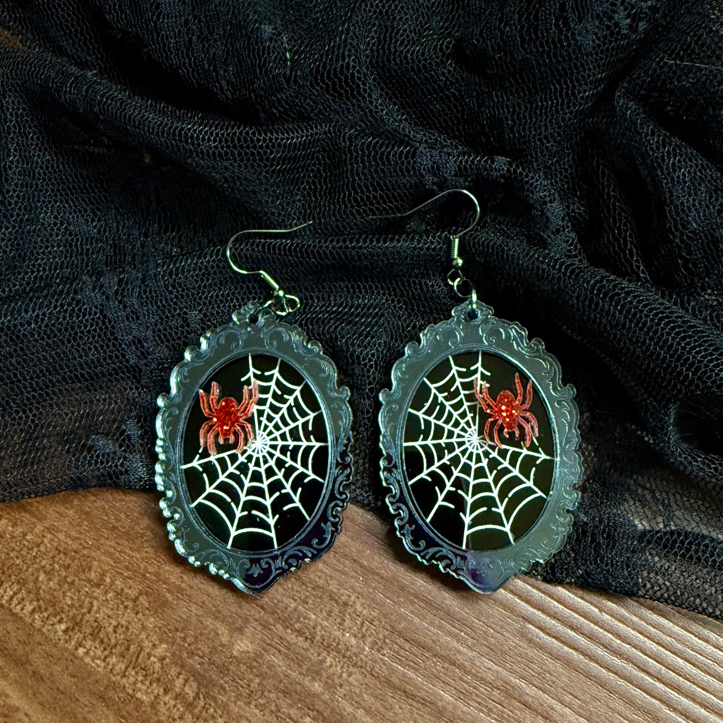 Framed Spiderweb Dangles