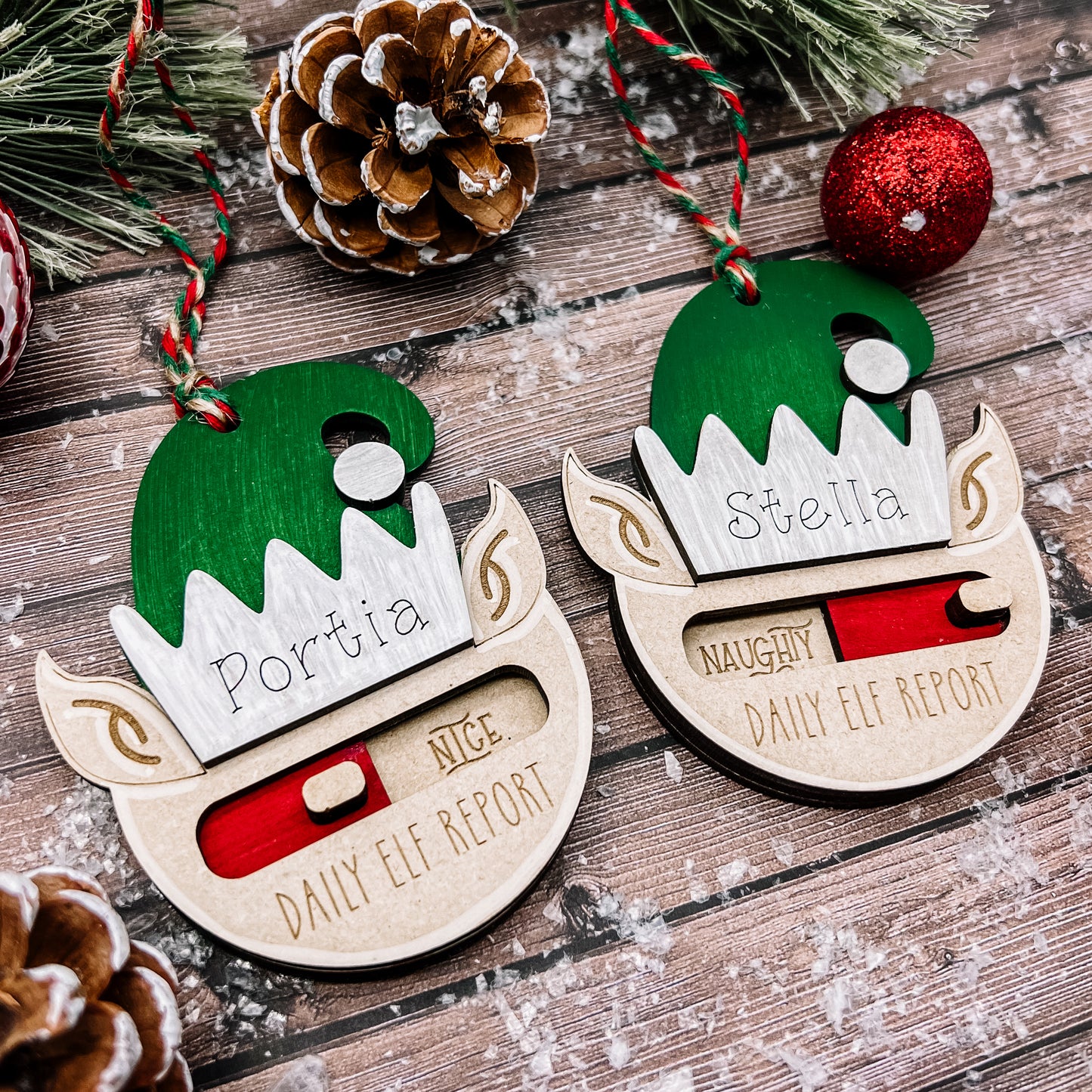 Personalized Daily Elf Report Ornament