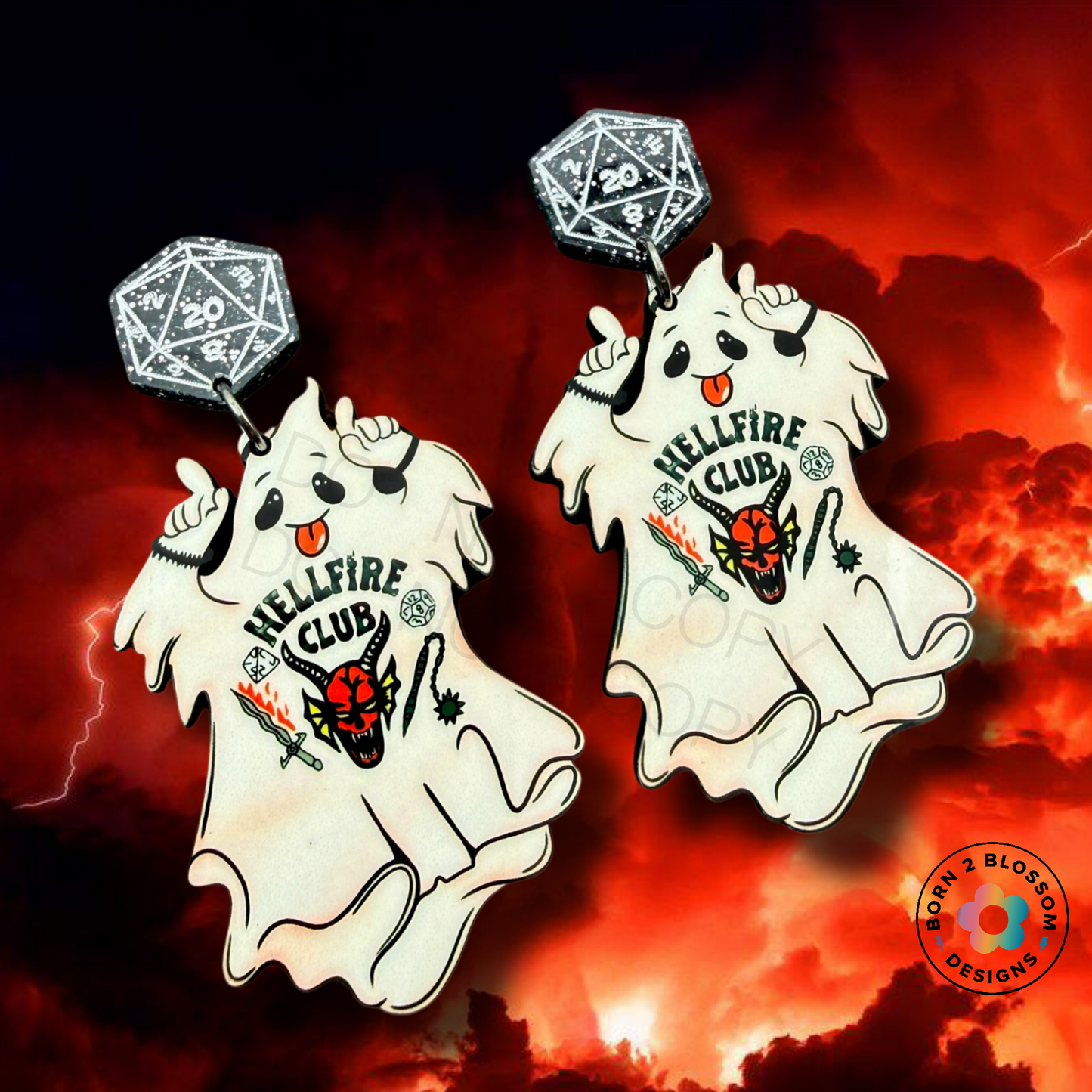 Hellfire Ghost Dangles