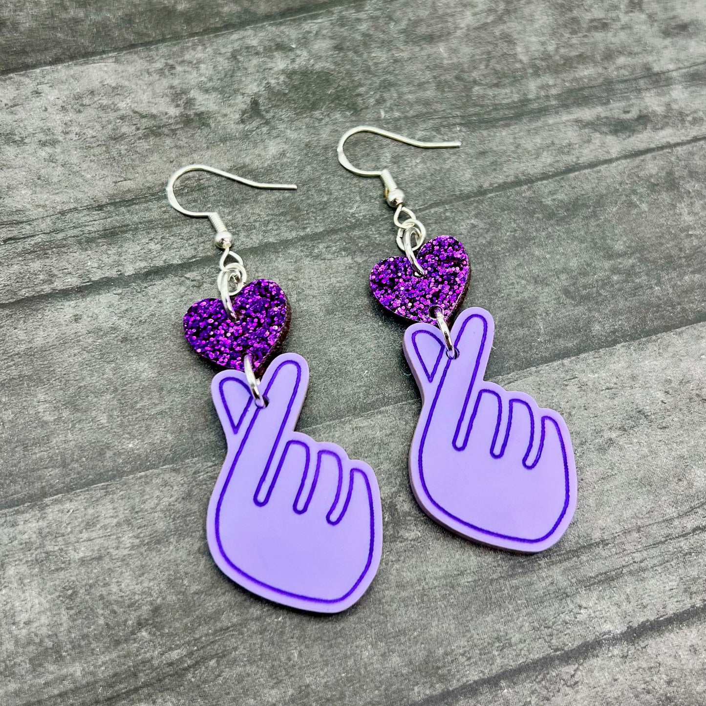 BTS Finger Heart Dangles