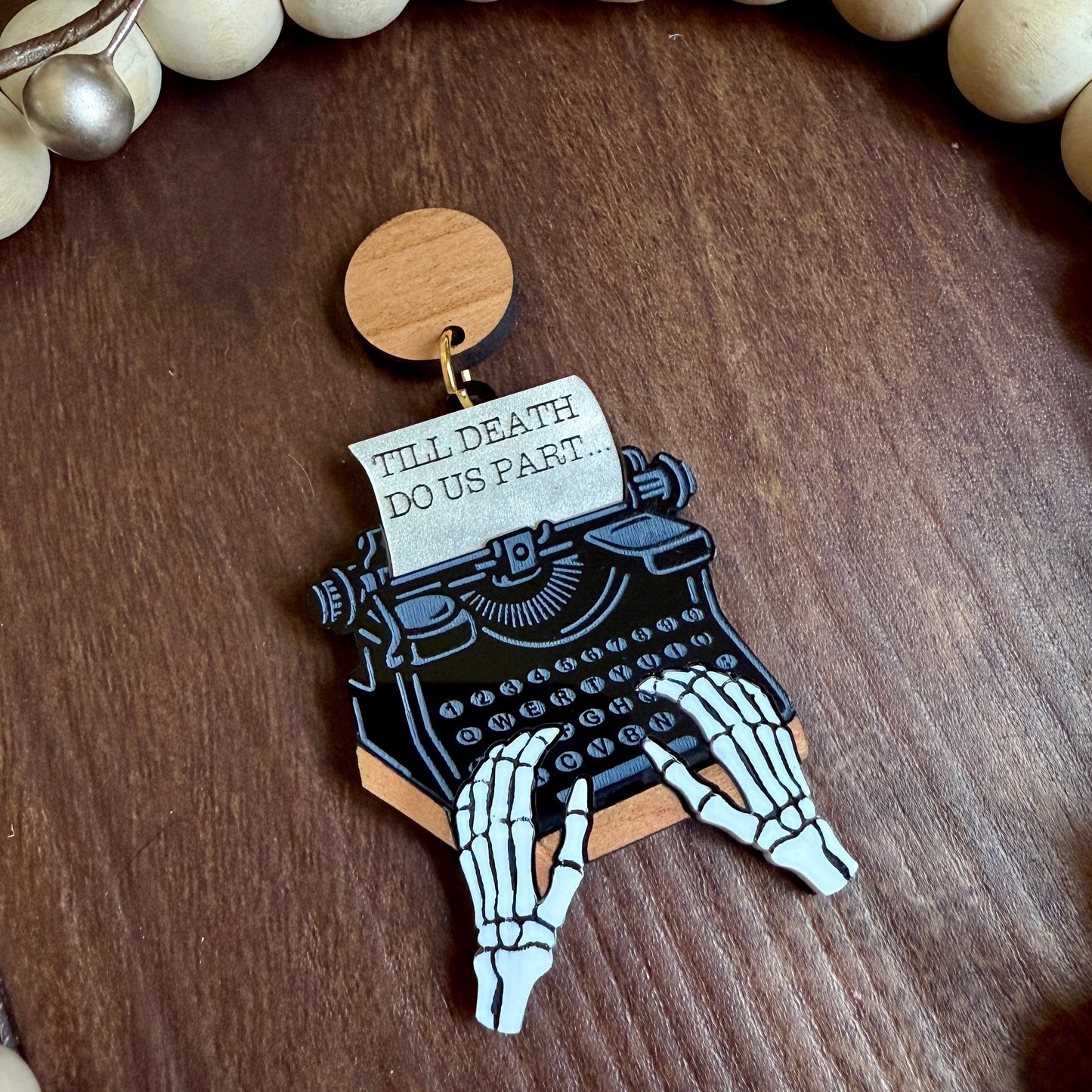 Haunted Typewriter Dangles