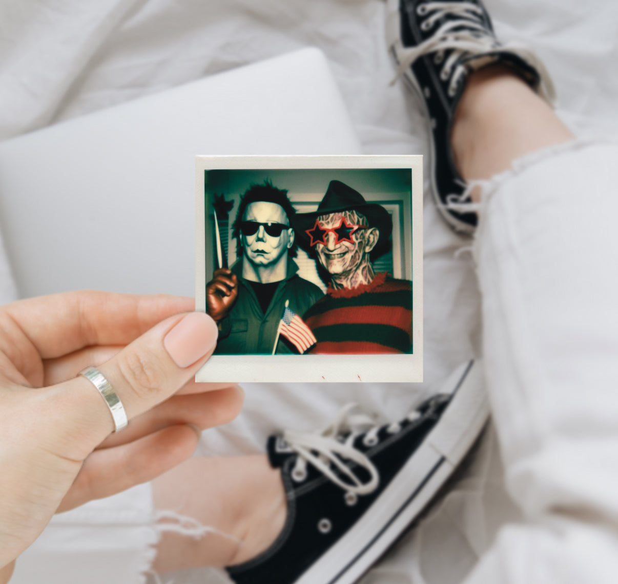 Patriotic Horror Polaroid Vinyl Decals (9 Designs Available)