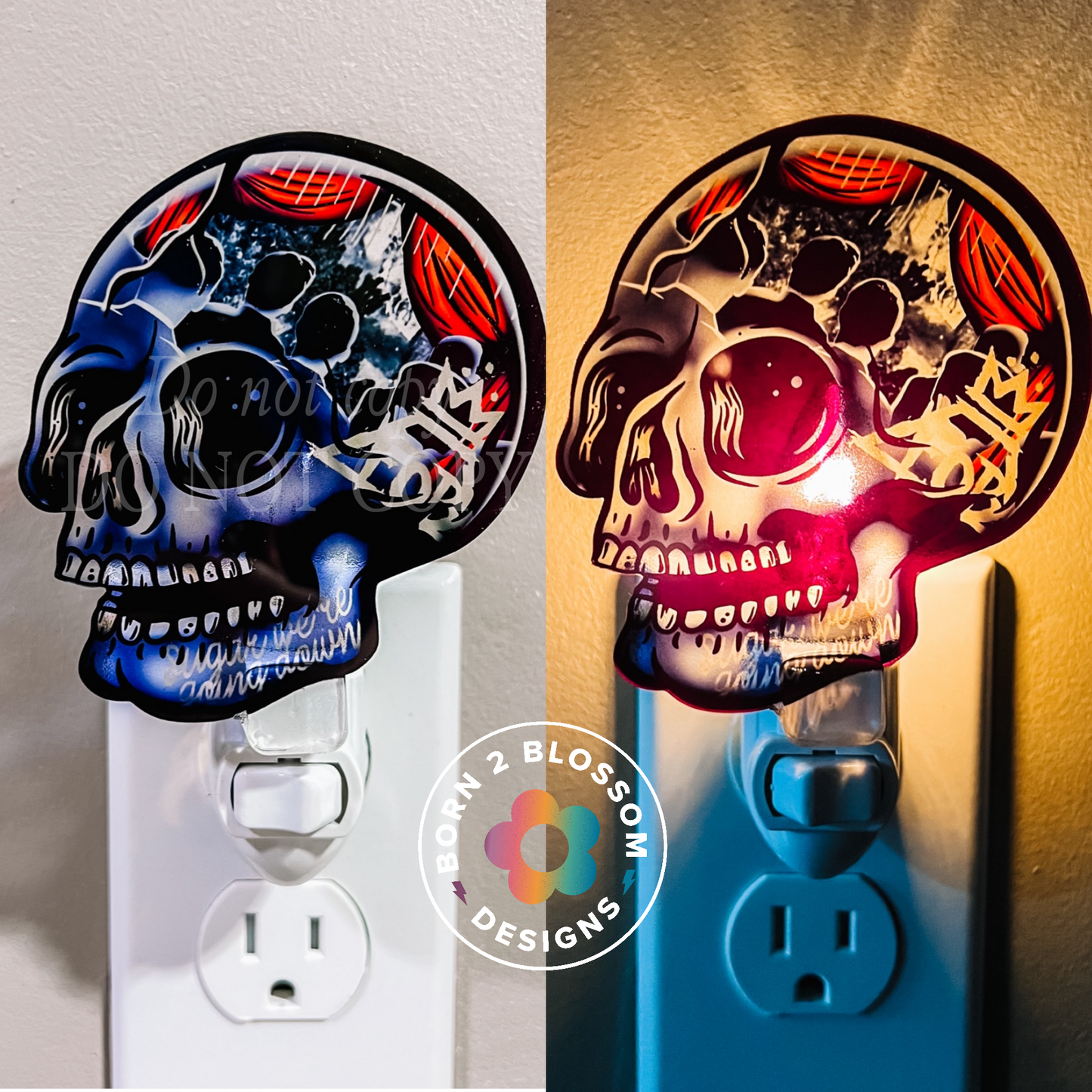 Emo Skull Nightlight (6 Different Bands)