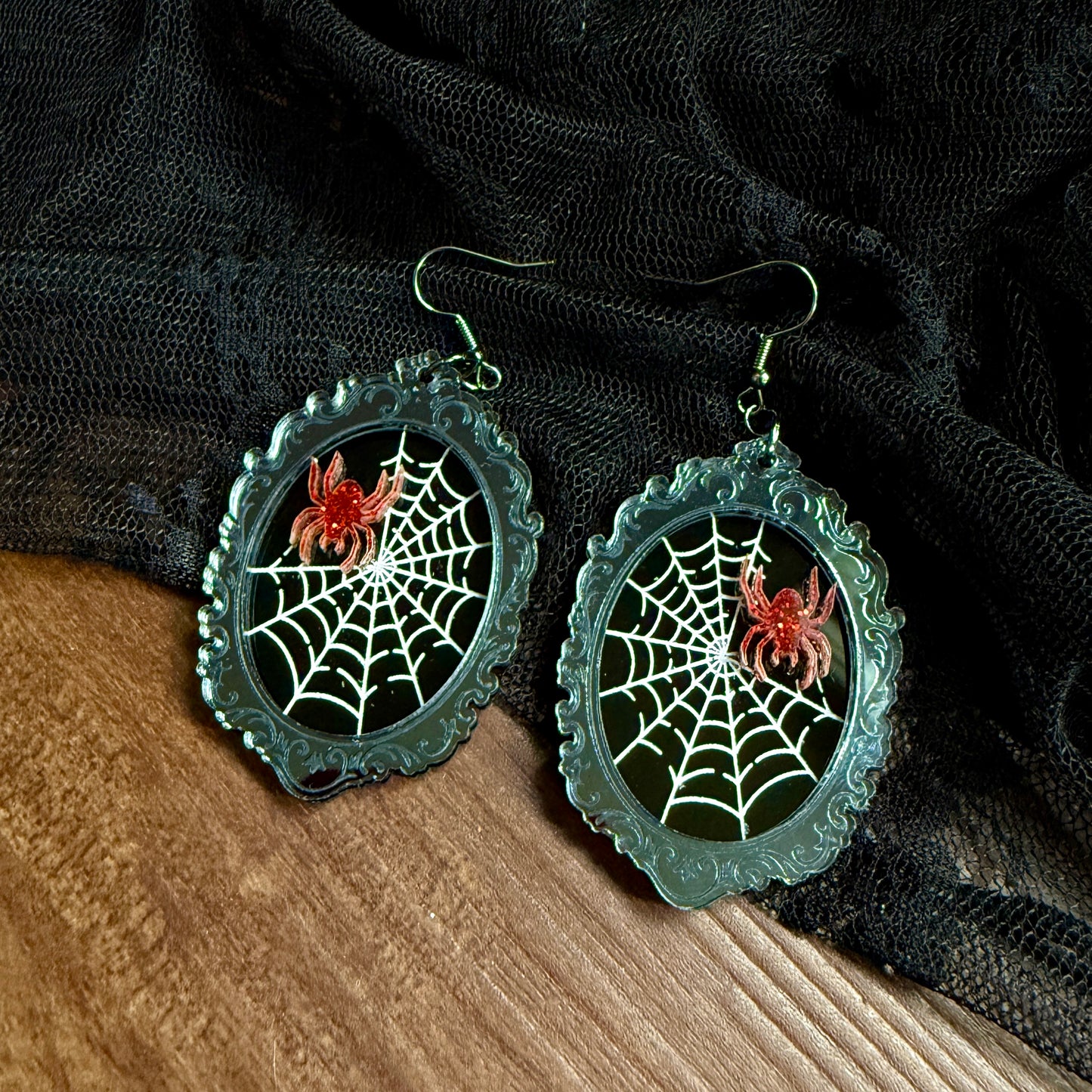 Framed Spiderweb Dangles