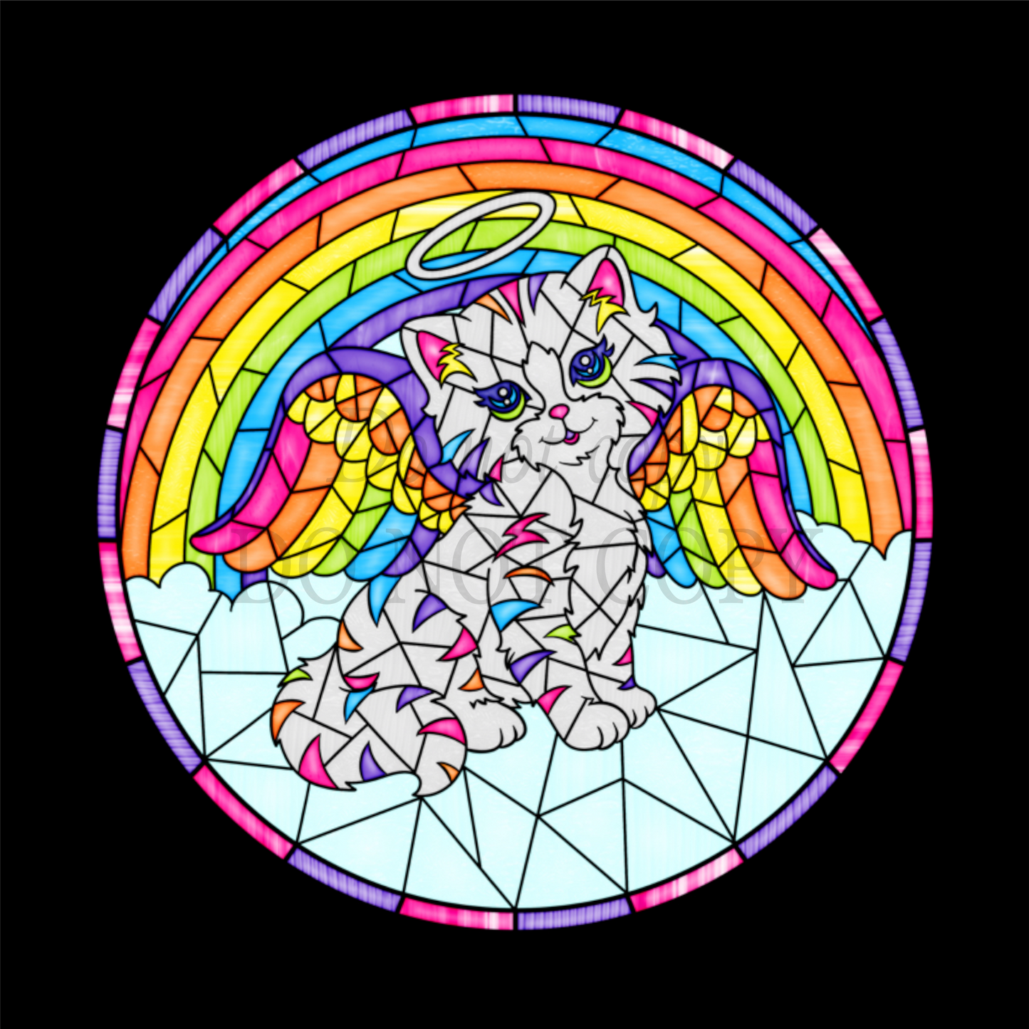 Lisa Frank Stained Glass Keychain (4 Animal Choices)