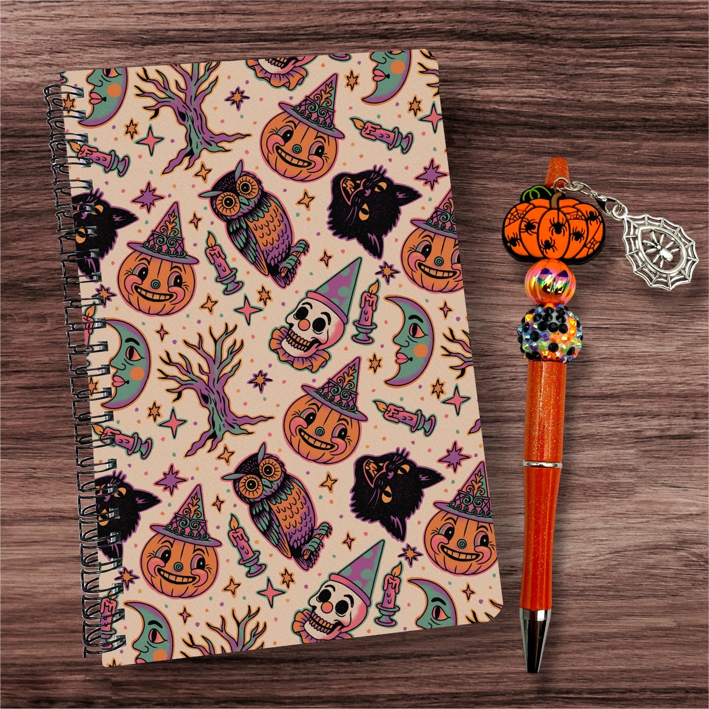 Vintage Halloween Notebook & Pen Set