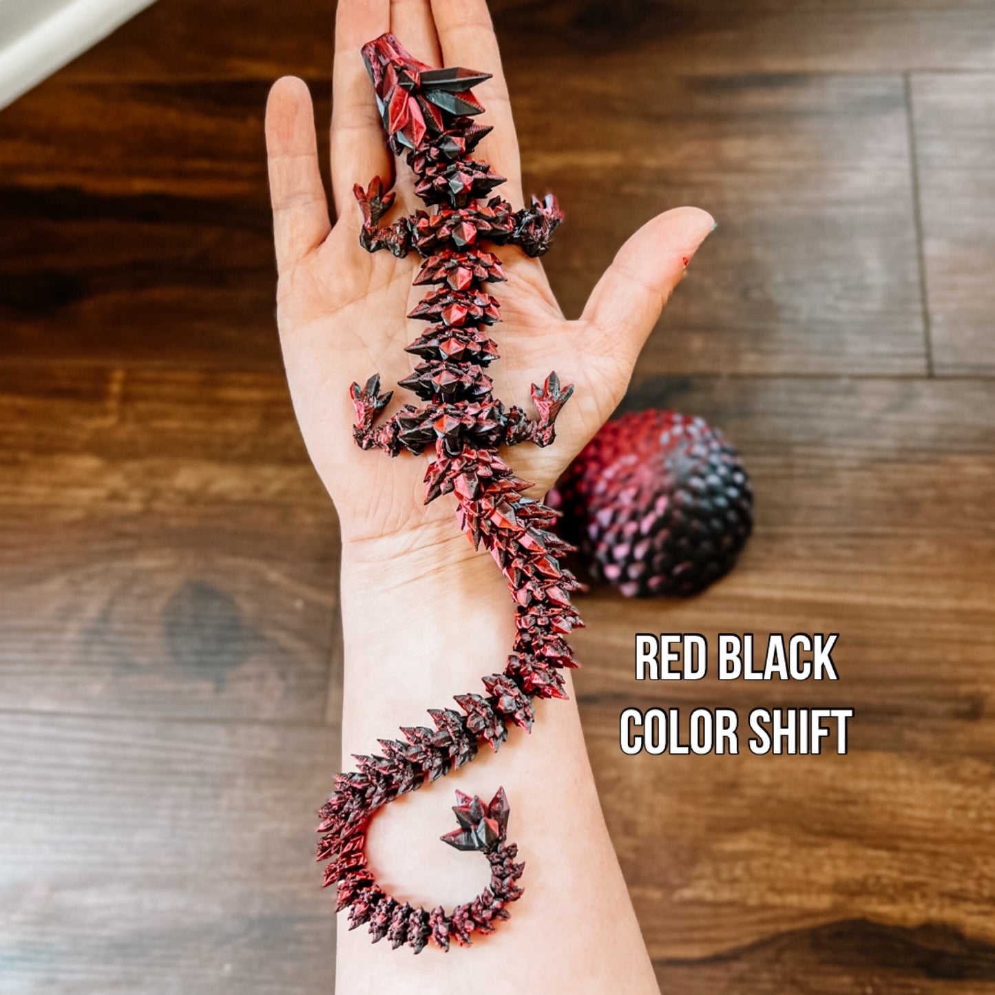 3D Printed Crystal Dragon & Egg (Multiple Colors Available)