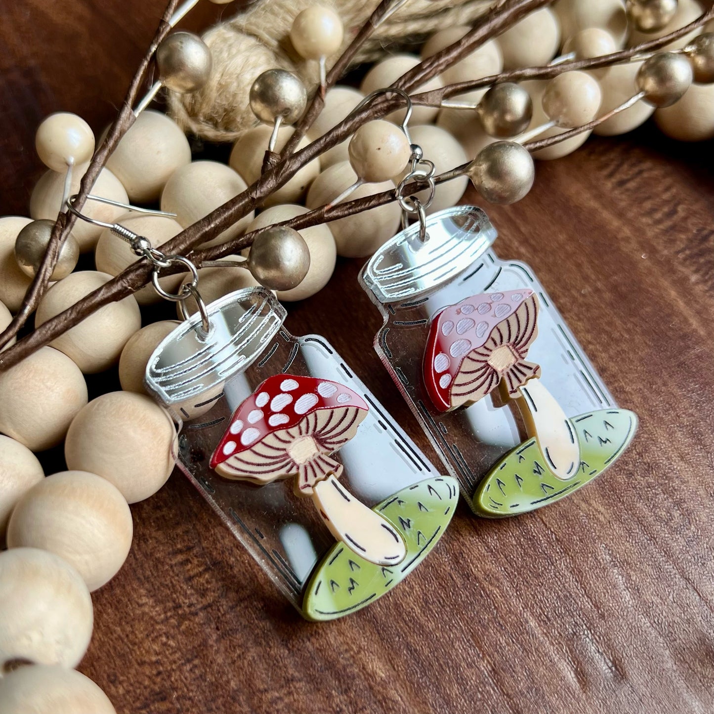Mushroom Jar Dangles