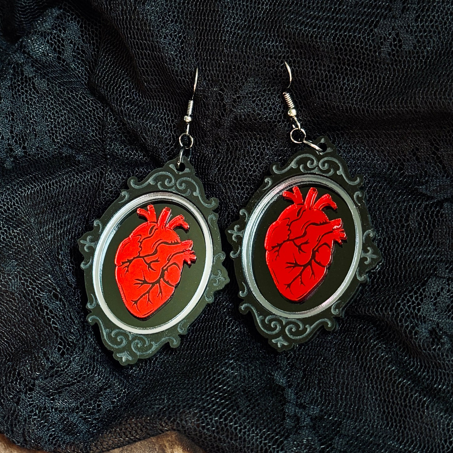 Gothic Heart Dangles