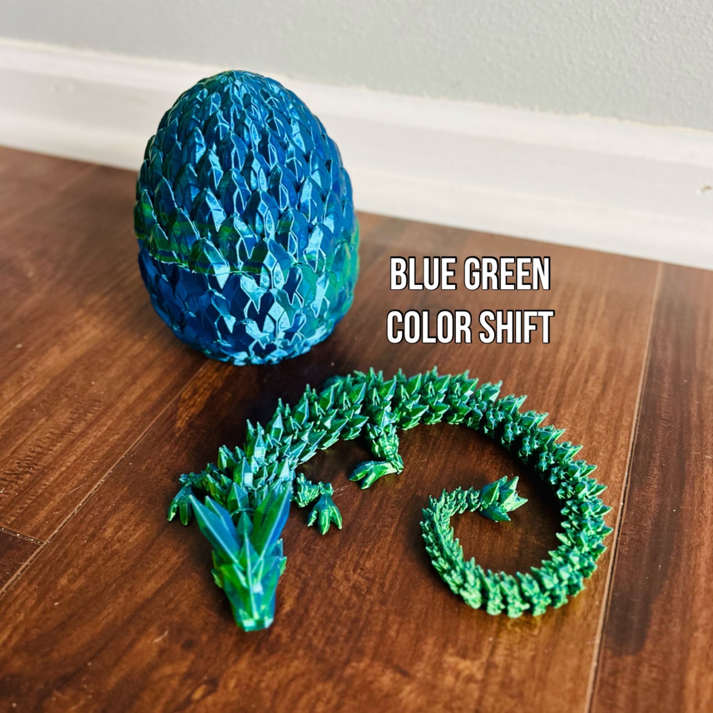 3D Printed Crystal Dragon & Egg (Multiple Colors Available)