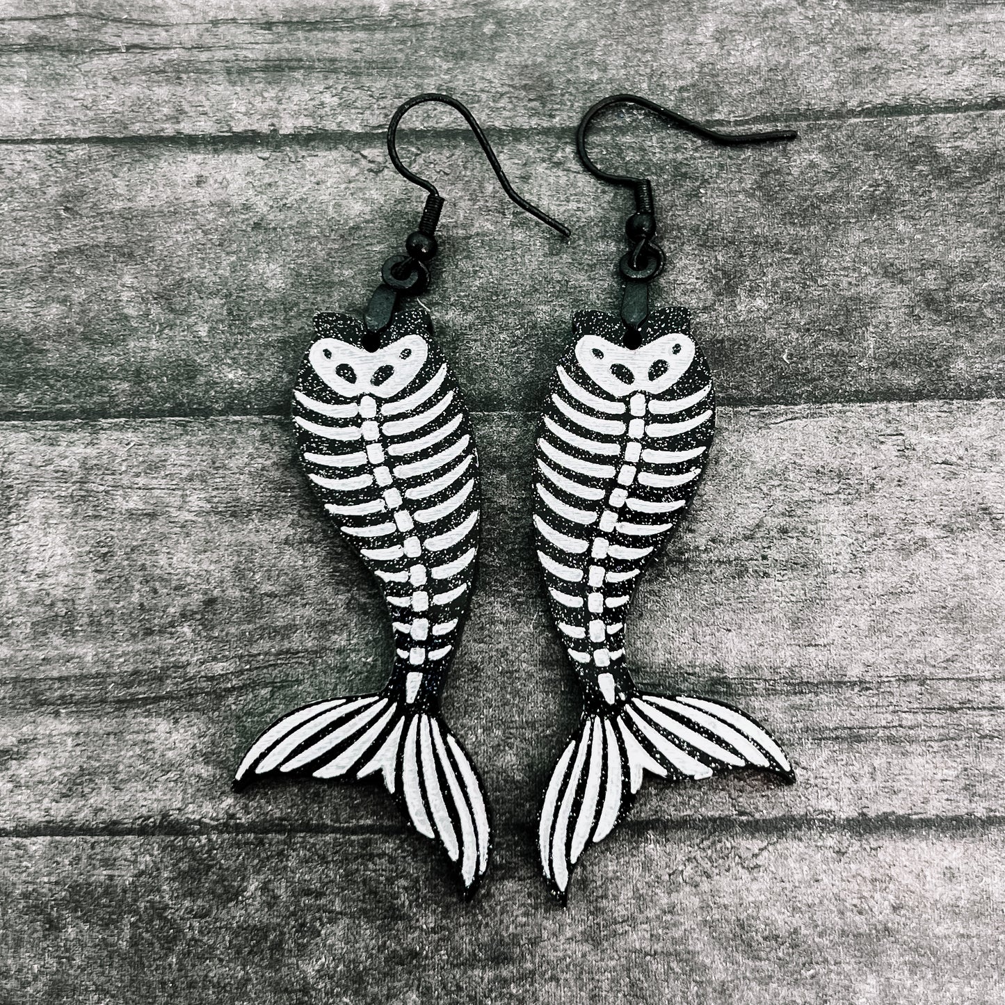 Skeleton Mermaid Dangles