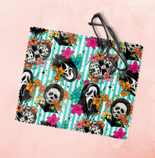 Floral Horror Eyeglass Cleaning Cloth